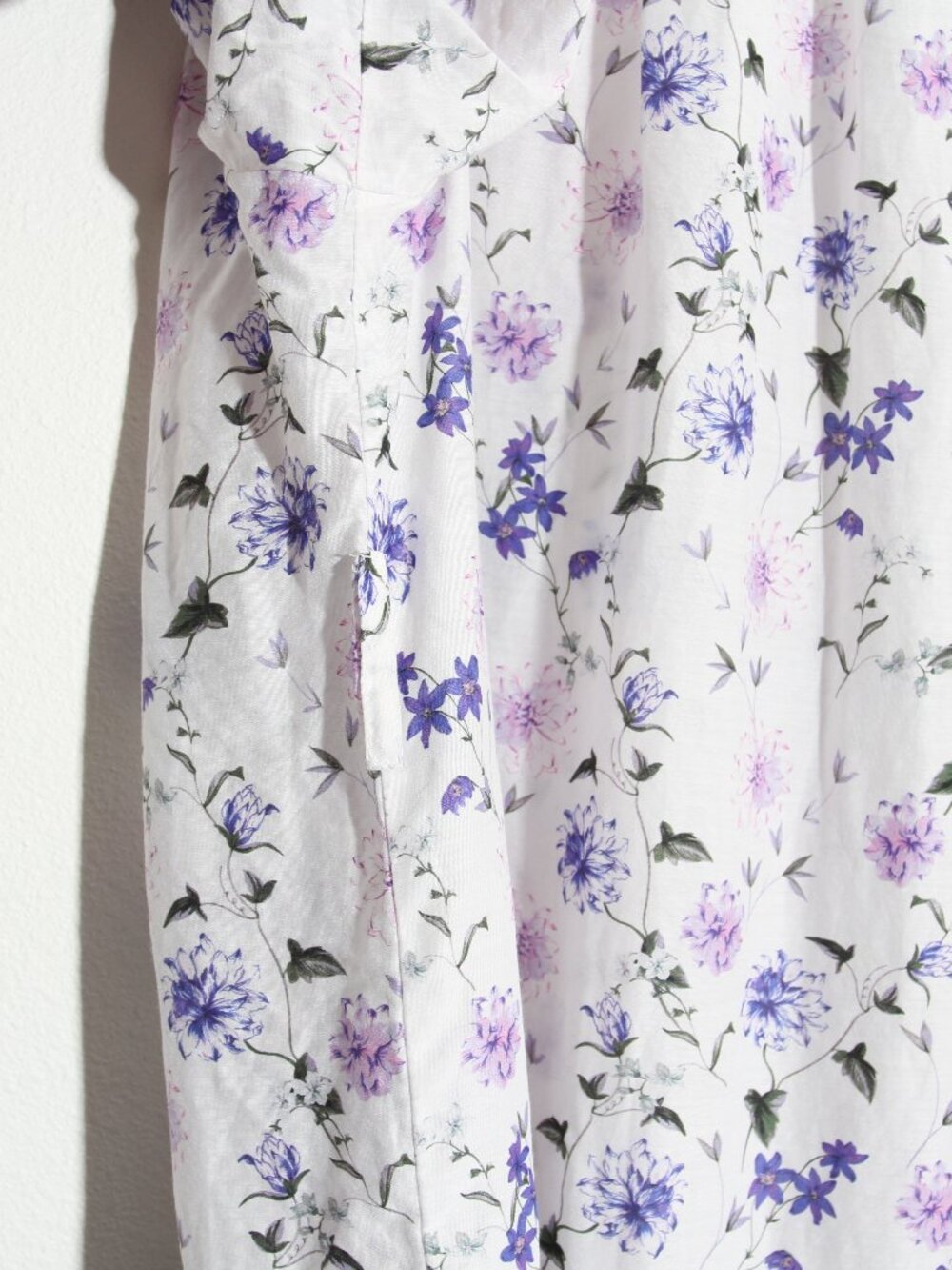 The Kooples Ditsy Floral Print Cotton Silk Mini Shirt Dress Button Long Sleeves - Picture 10 of 14